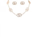 Interlocking Motif Chain Necklace with Circular Center Detail and Links