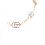 Interlocking Motif Chain Necklace with Circular Center Detail and Links - Image 2