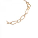 Chunky Link Necklace and Drop Earrings Set with Irregular Chain - Image 2