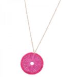 Faceted Bead Ring Pendant Necklace - Image 2