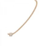 Snake Braid Pave Ball Necklace - Image 2